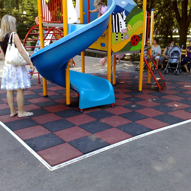 50cm x 50cm x 40mm Rubber Playground Tiles (bulk discounts available)