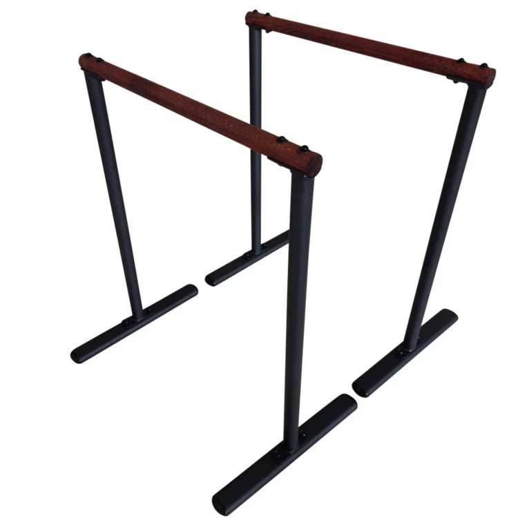 Cannons UK Dip Bars with Wooden Handles – Beech Wood & Steel – 72cm Wide