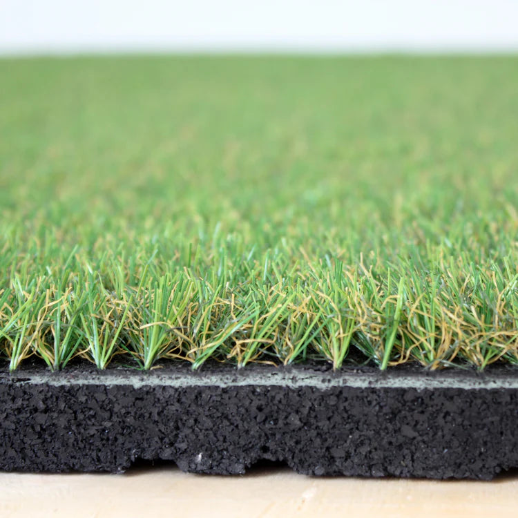 Artificial Grass topped rubber garden floor tiles 2nd edition (Deco) 15mm sbr+ 35mm artificial turf