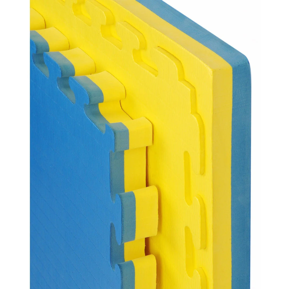 40mm Premium Tatami Yellow and Blue 1m x 1m reversible jigsaw mats (bulk discounts available)