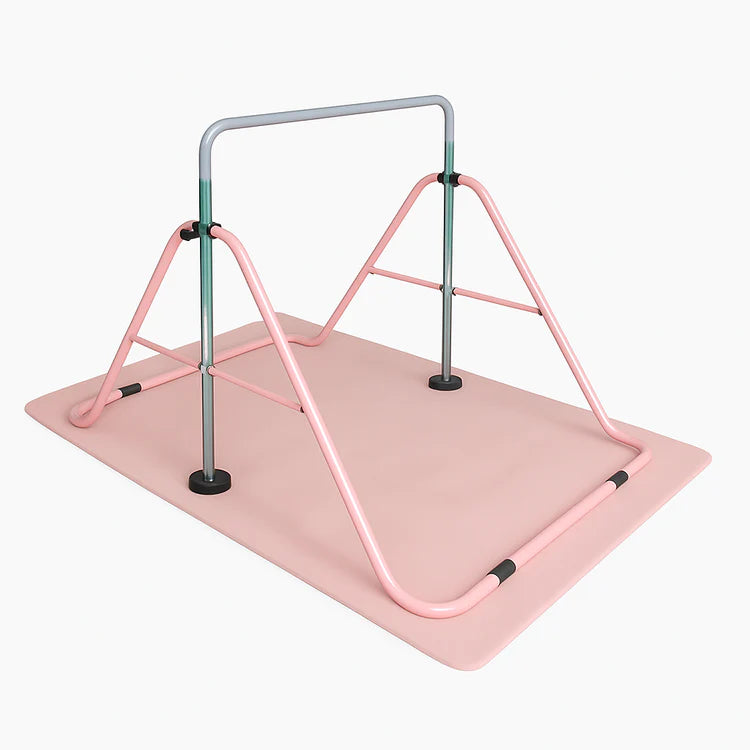 Horizontal Junior Gymnastics Bar with Mat (Adjustable Height)