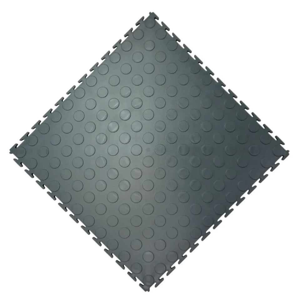 UltraLock™ Solid PVC Coin Garage Tile 6mm | Heavy Duty Interlocking Garage Flooring